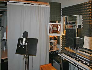 Jukka's studio including vocal microphone